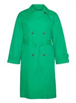Vero Moda Curve - Pernillemie Trenchcoat, Græsgrøn